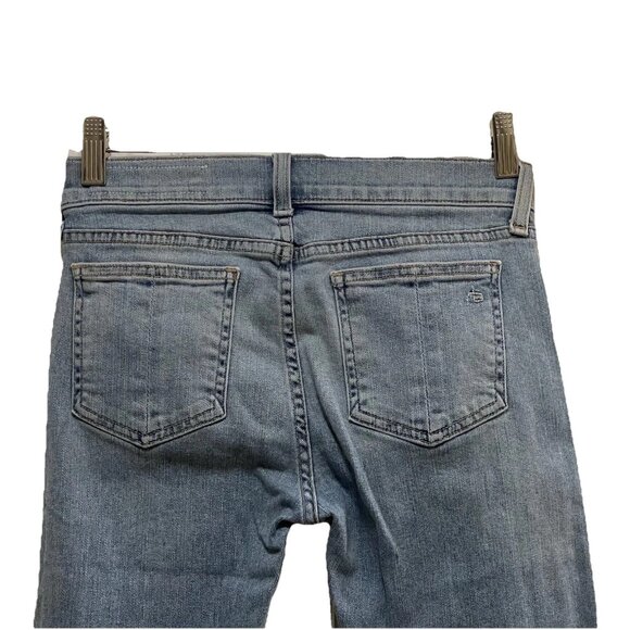 RAG & BONE Blue "Wiley"  Capri Raw Hem Skinny Jean Sz 2 - Picture 7 of 8